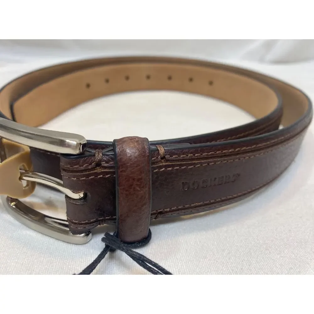 Dockers Brown Leather Belt Men's Sz L 38-40 NWT